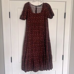 Madewell floral print flowy dress